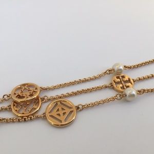 Tory Burch multi strand bracelet with pearls